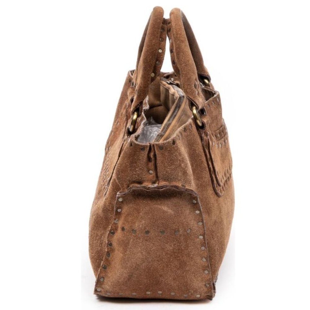 Pre-Loved Celine Brown Suede Leather Purse - Picture 6 of 10